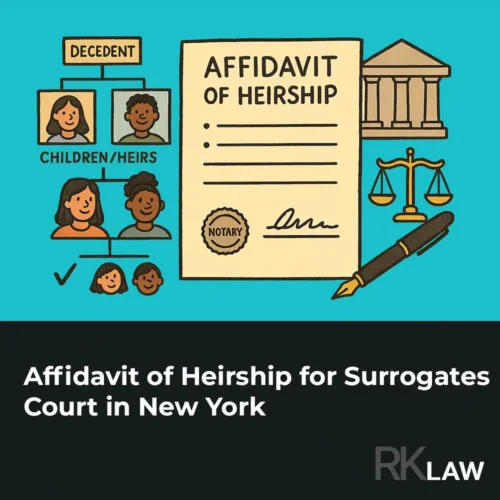 Affidavit of Heirship for Surrogates Court in New York
