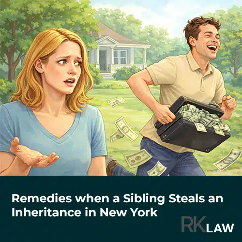 remedies when sibling steals inheritance